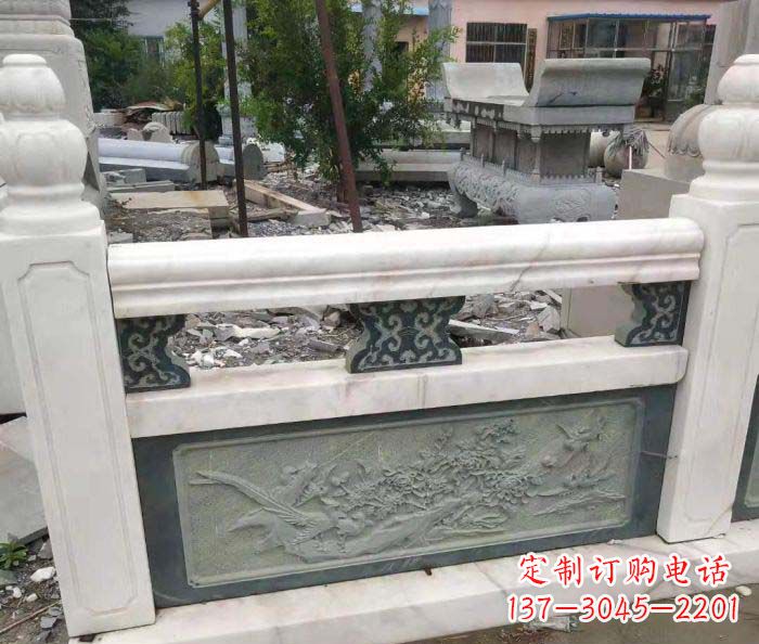 嘉兴园林景观大理石桥栏板石雕 (2)