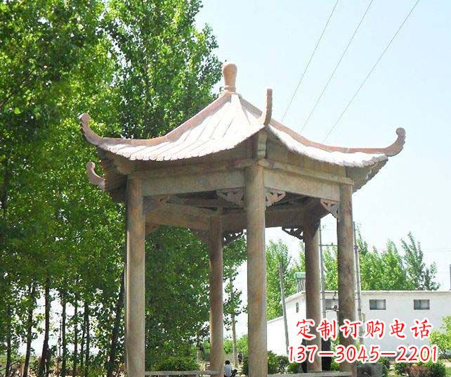 嘉兴园林景观单层石雕凉亭