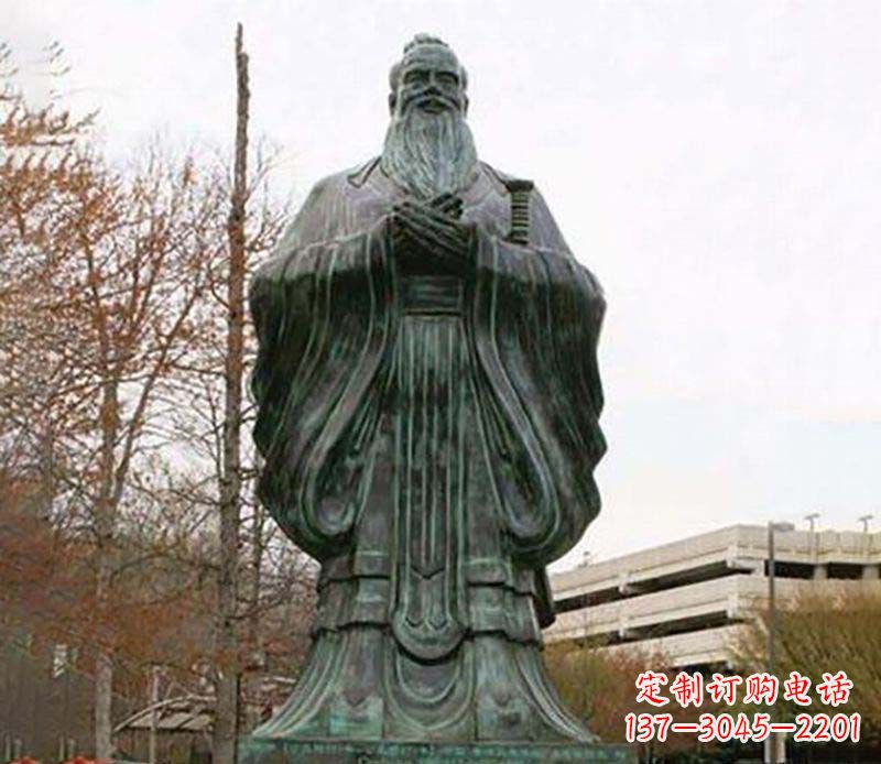 嘉兴园林老子人物铜雕