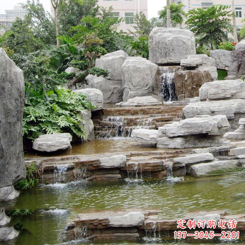 嘉兴园林石头假山流水