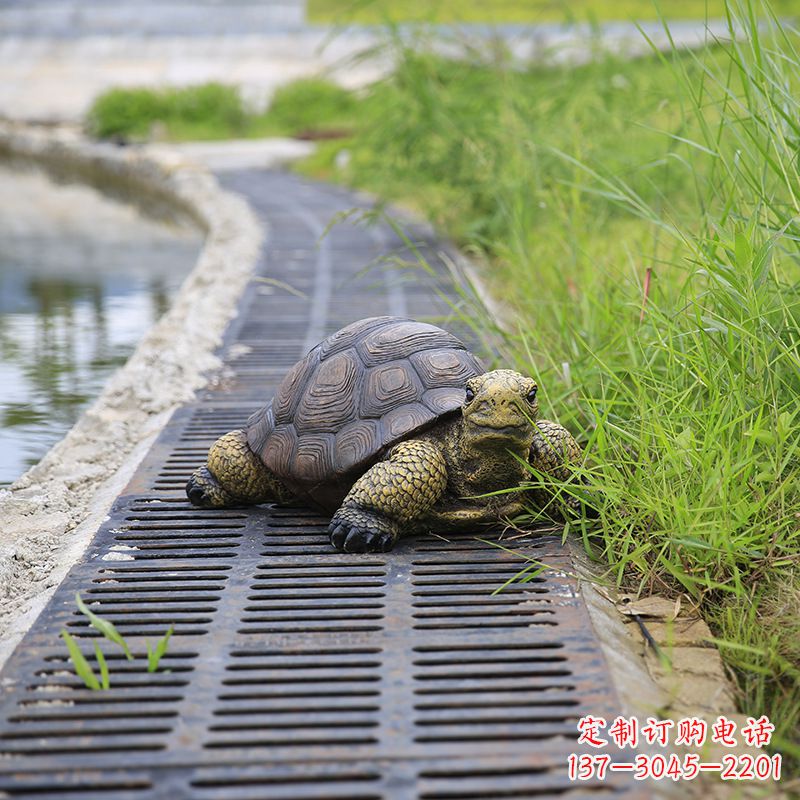 嘉兴园林水景动物仿真乌龟雕塑