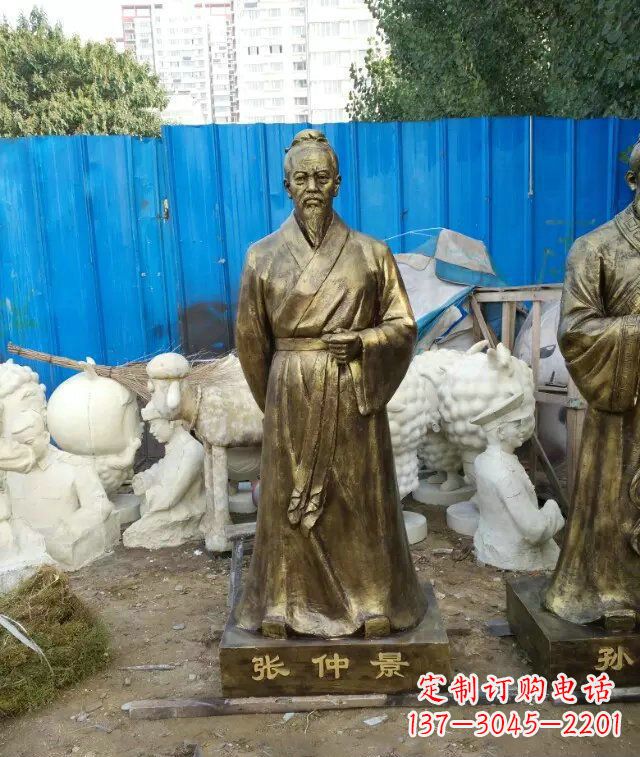 嘉兴张仲景古代医学名人铜雕