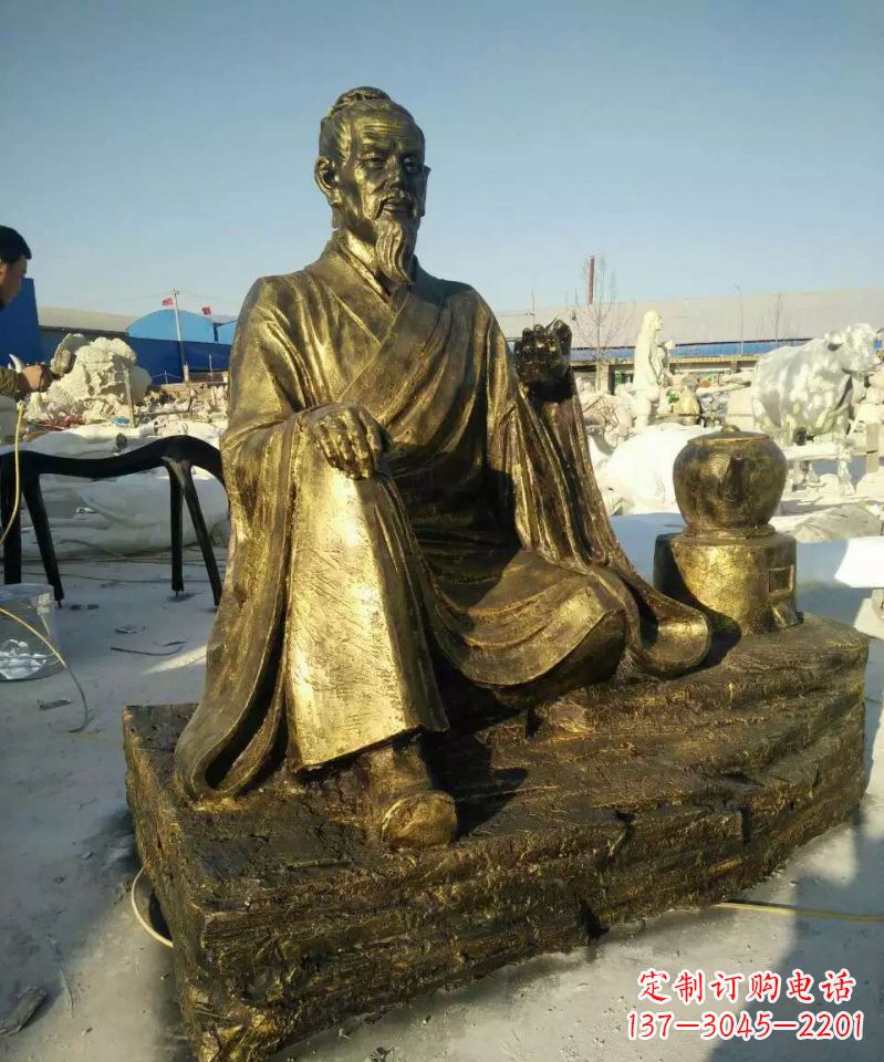 嘉兴张仲景人物铜雕