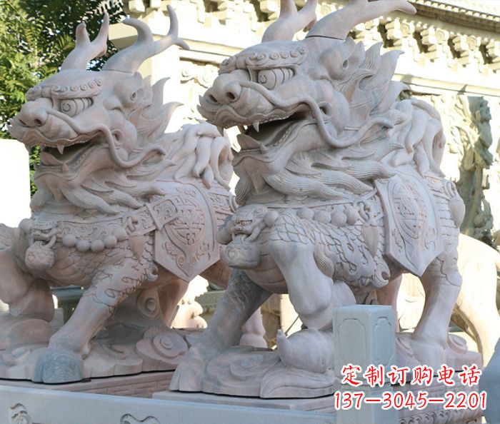 嘉兴招财瑞兽麒麟石雕 (2)