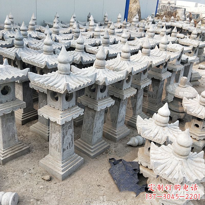 嘉兴中式青石灯笼雕塑