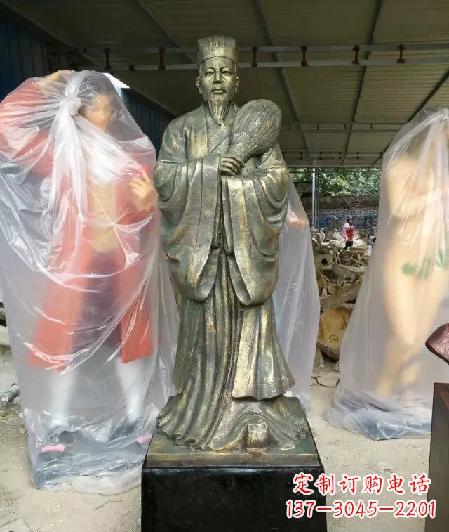 嘉兴诸葛亮古代人物铜雕