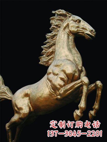嘉兴铸铜鎏金马儿雕塑