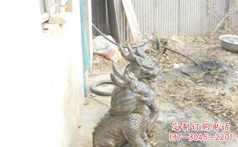 嘉兴铸铜麒麟古代神兽铜雕