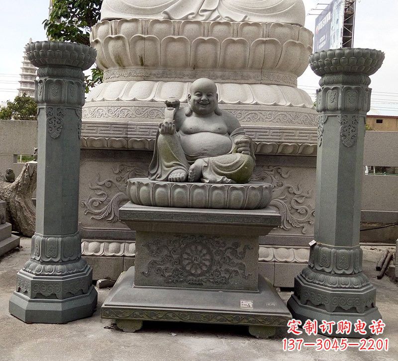 嘉兴宗教庙宇如意弥勒佛石雕