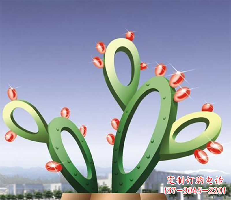 嘉兴仙人掌不锈钢雕塑