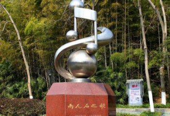 嘉兴音符雕塑-公园不锈钢镜面创意音符雕塑